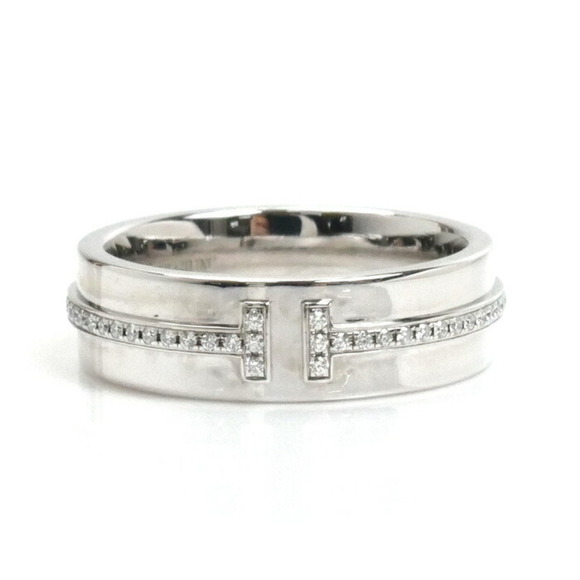 TIFFANY 18k Silver Diamond Ring - Picture 3 of 7